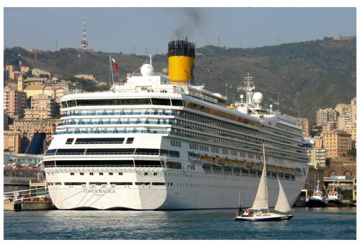 Llegando a la ciudad italiana de Genova